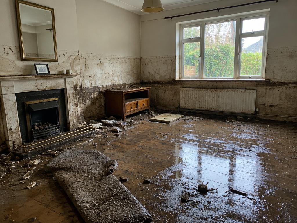 Flood damage restoration, before
