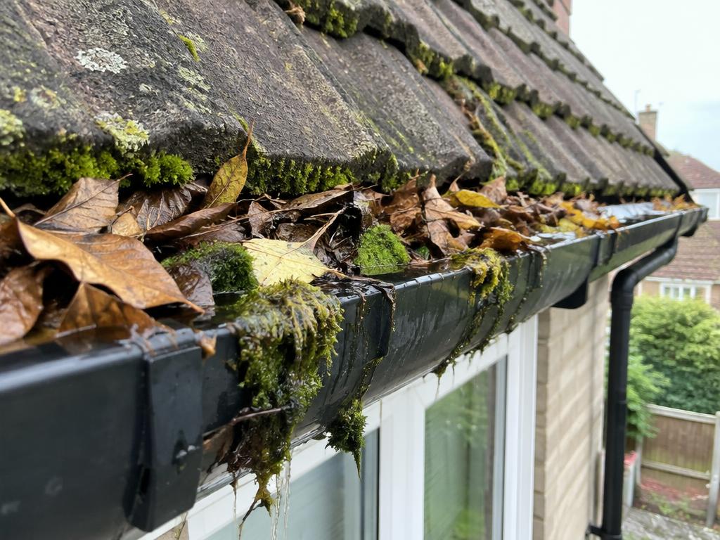 Gutter clearance, before