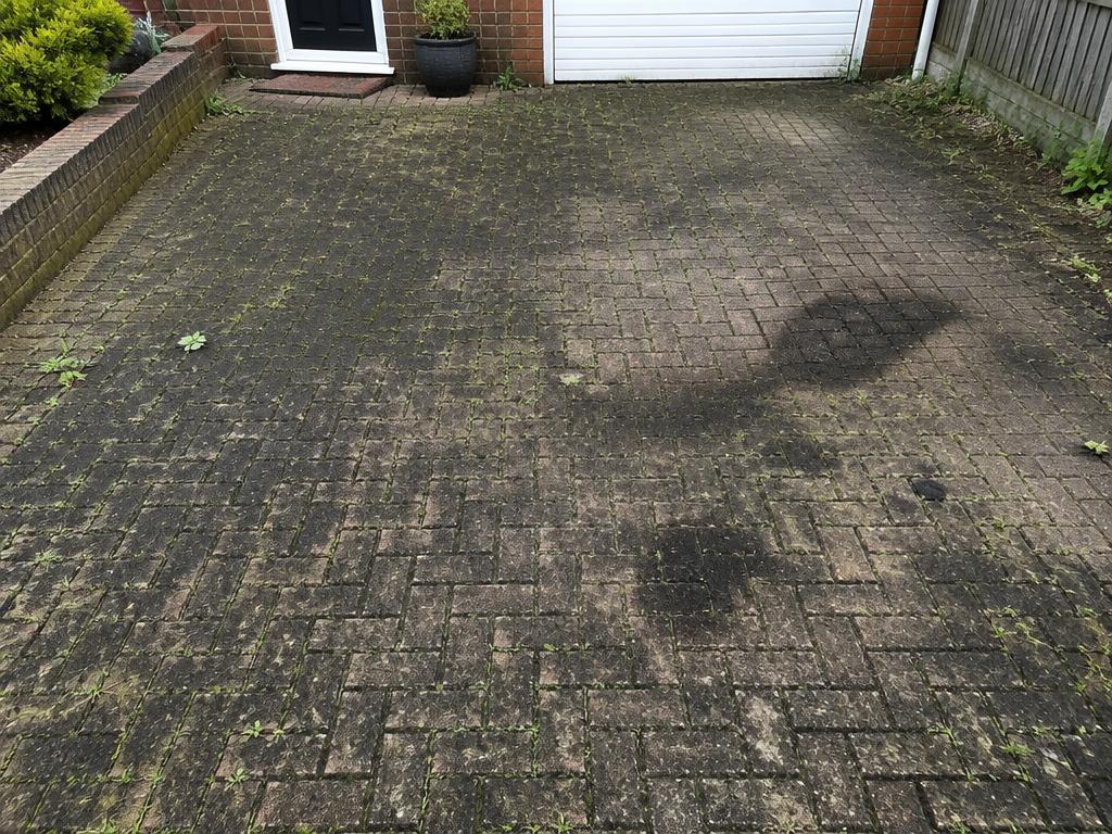Block paving restoration, before